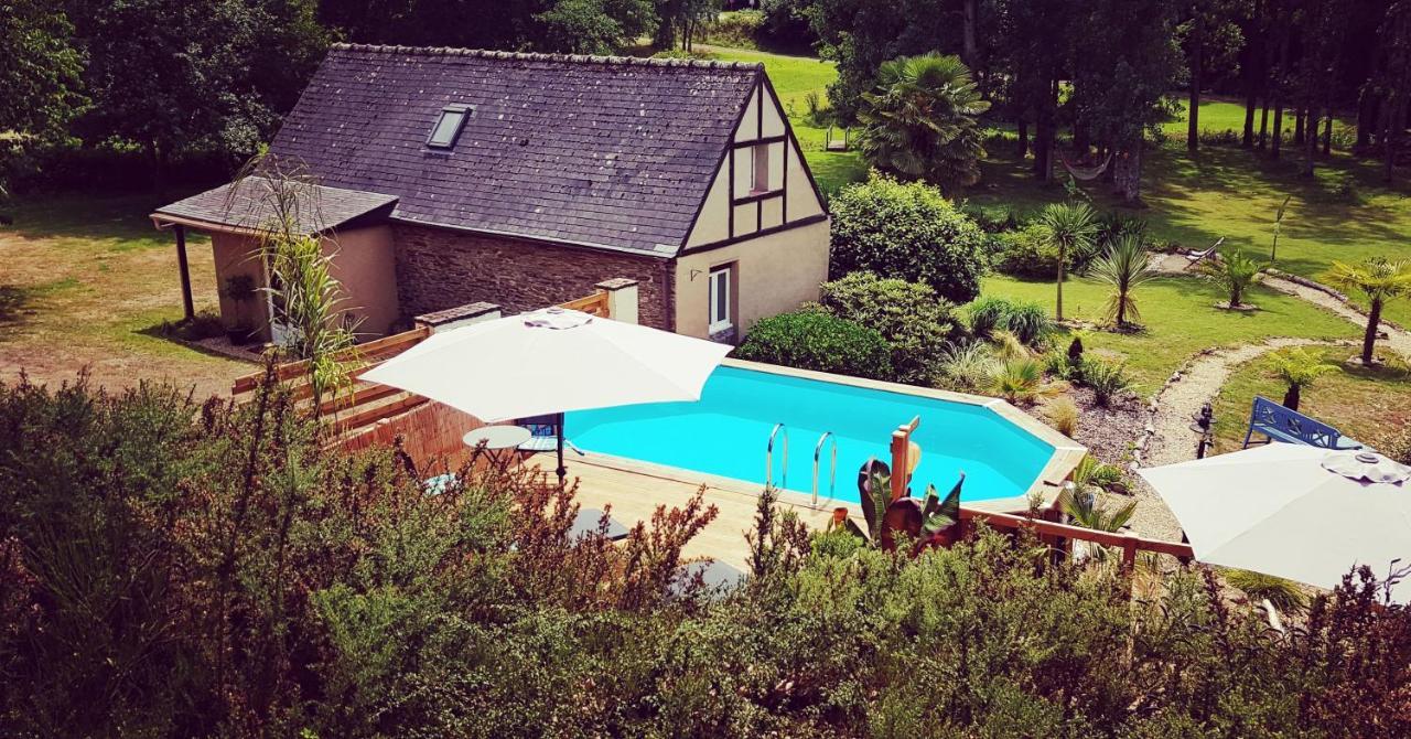 Le Vieux Moulin Gites - Detached Cottage With Garden Views And Pool Guégon Exteriér fotografie